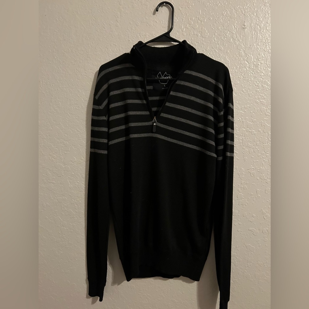 Men’s striped 1/3 zip jacket